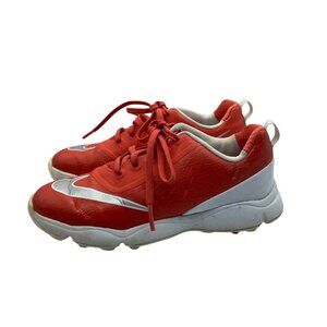 Nike Junior Lunar Control Golf Athletic Shoes Youth Size 1 Red White Cleats